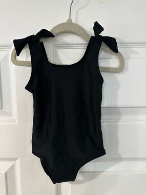 H&M Black Girls' One-Piece Swimsuit with Shoulder Ties